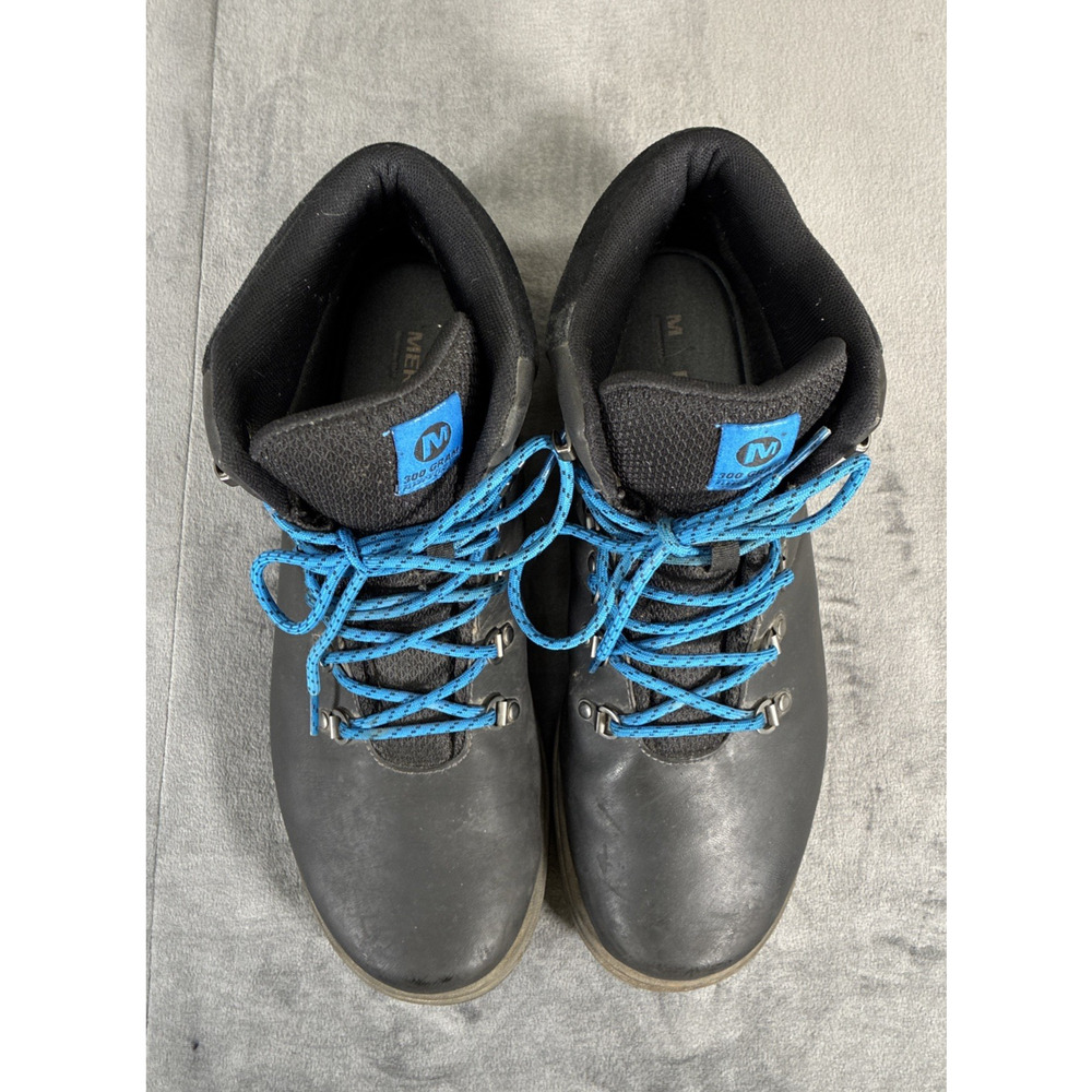 Merrell Boots Men SZ 12 BLK Bounder Mid Hiking Gorpcore Outdoor Leather Athletic - Picture 10 of 16